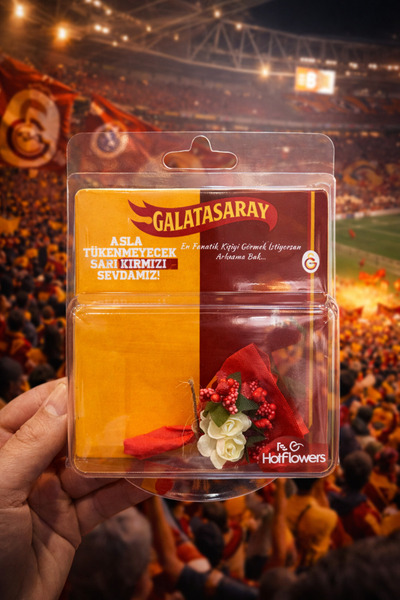 HEY GİDİ GİFT Galatasaray Taraftar Çiçeği Aynalı Hotflowers 1905 – Mini Buket...