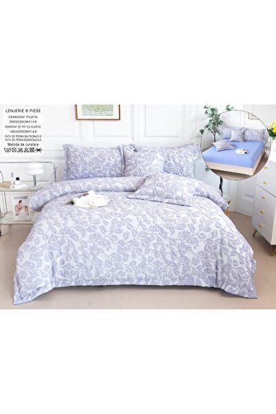 Casa Pucioasa Duvet Cover Set Set - 6 Pieces Fine Smooth Cotton , Grofata Wit...