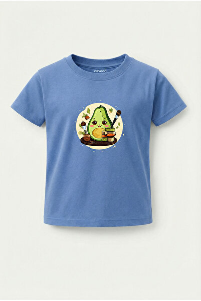 nirvoda Παιδικό μπλουζάκι με στάμπα αβοκάντο για παιδιά