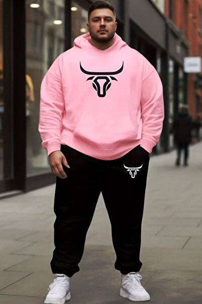 Flaubert Falubert-Men's Printed Jhu Large Size Sweatahirt -Sweatpants 2-Piece...