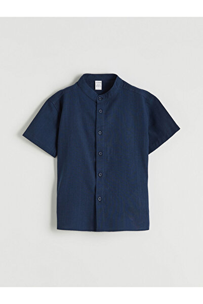 LC Waikiki قميص إنديجو هاكم ياقة للأولاد