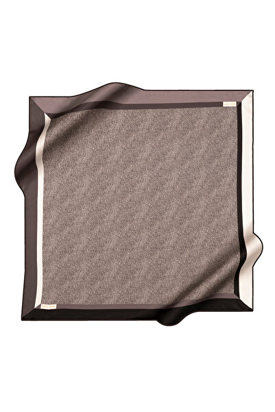 Pierre Cardin Gray 90X90 Silk Crepe Satin Scarf