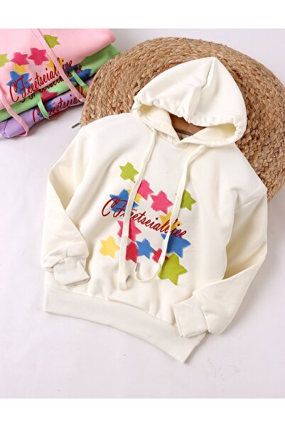 MiniKids Izabella plush sweatshirt, ecru