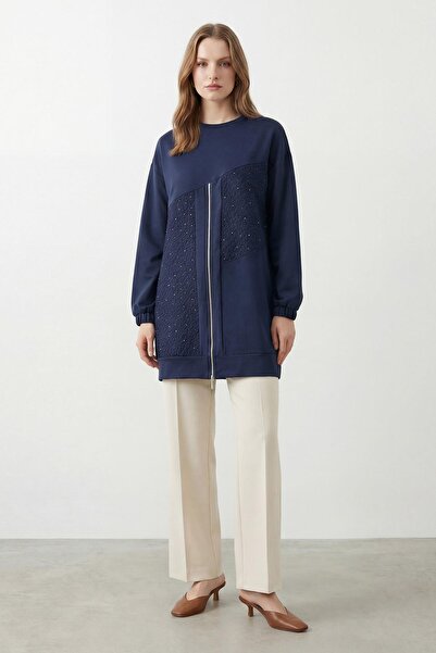 Puane Women's Asymmetrical Cut Zipper Detailed Comfortable Tunic – 10769Tun -...