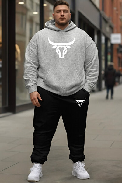 Flaubert Falubert-Men's Printed Jhu Large Size Sweatahirt -Sweatpants 2-Piece...