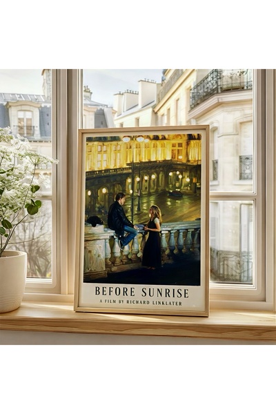 artera casa Before Sunrise Film Posteri – Çerçeveli Modern Duvar Tablosu