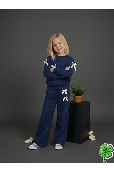 Lucky kidswear Set de top și pantaloni pentru fete, din bumbac pieptănat, cu ...