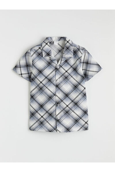 LC Waikiki قميص الصبي الأبيض منقوشة