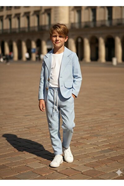 Zelhankids Young Men's 100% Natural Linen Fabric 3-Piece Set