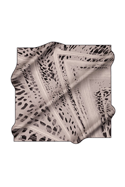 Aker Dark Gray 90X90 Silk Crepe Satin Scarf
