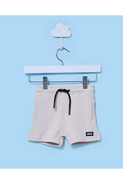 REDTAG Infant Boys Beige Ottoman Pull-On Active Shorts