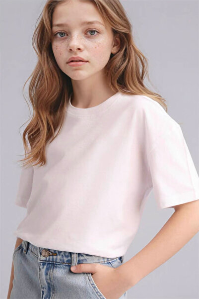 DeFacto Relax Fıt Λευκό Κοριτσίστικο T-Shirt D9099A8/WT34