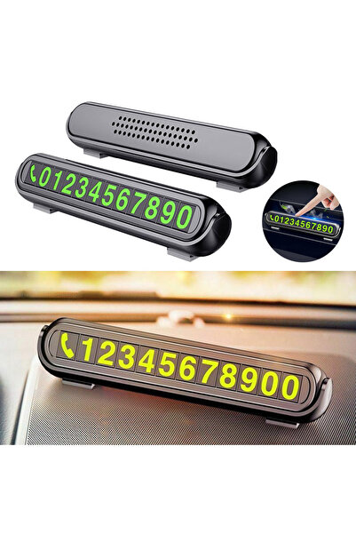 Oto Aksesuarcım رقم هاتف فسفوري فاخر معطر للسيارة، رقم هاتف للركن باللون الأسود