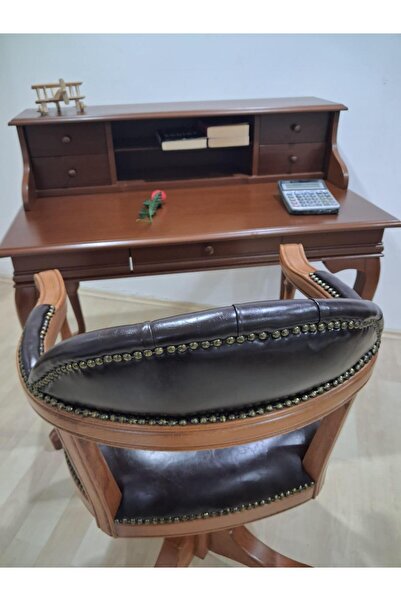 Bengi Ankara Mobilya Çalışma Masa klasik Takım ST 90600 Döner Sandalye Lüks K...