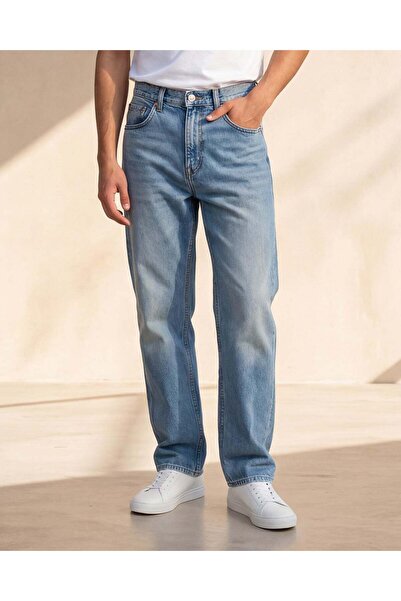 REDTAG Men Blue Relax Fit Denim Jeans