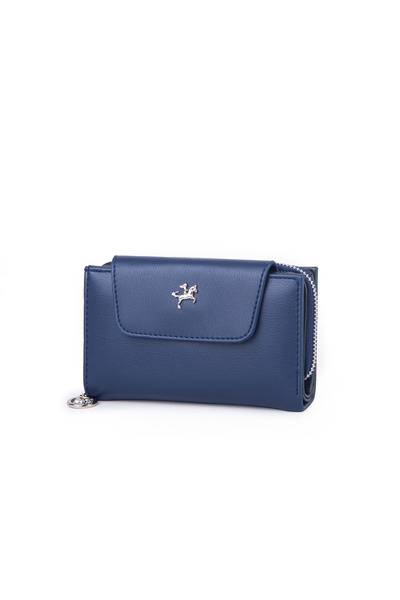 Nas Bag Women's Medium Size Multi-Card Holder and Coin Compartment Navy Blue ...