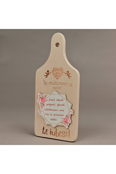 LimArt Custom designed wooden "thank you" message tocator, 31 cm x 13 cm