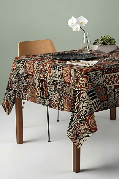 Rivaİstanbul Față de masă etnică maro, cârpă de masă, cârpă de picnic