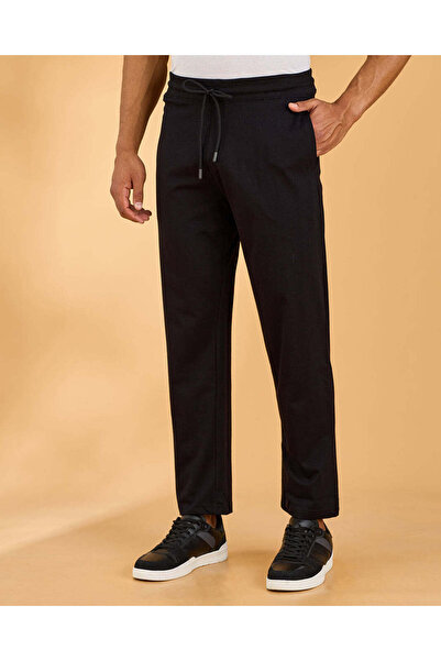 REDTAG Men Navy Cotton Jersey Pyjama Bottom