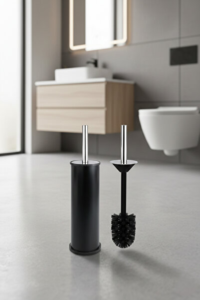 Bürke Black Stainless Steel Chrome Wc Brush & Toilet Brush Bath Brush
