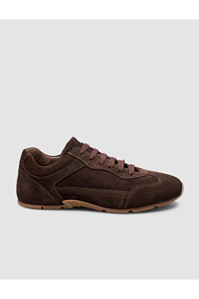 Mona Mae Suede Genuine Leather Brown Women's Sneaker Shoes