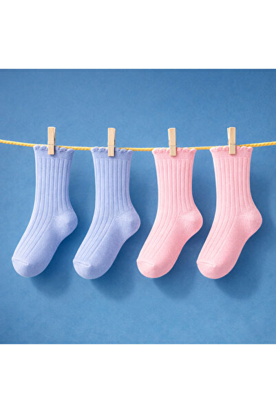 SOLDE SOCKS مجموعة جوارب سولدي بريميوم للفتيات الصغيرات مكونة من قطعتين - ألو...