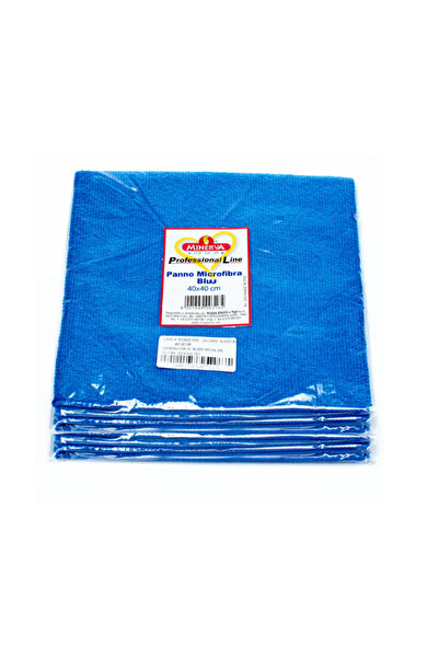 Minerva Pachet Promo 5 x Laveta Microfibra Profesionala Albastra, 40x40cm