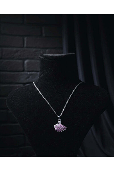 LEO Kuğu Pembe Gümüş kolye