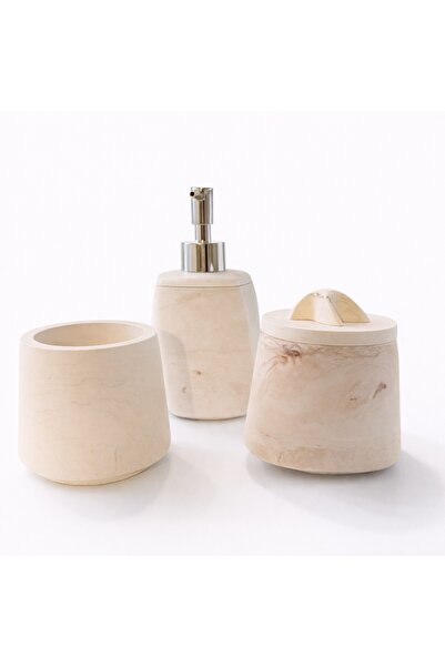 Narizen Home Doğal Taş Görünümlü 3’lü Banyo Seti