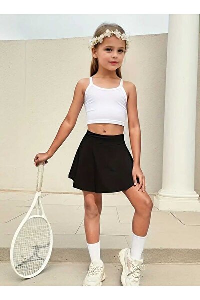 BEBEĞİME ÇORAP High Waist Shorts Flounced Tennis Sports Skirt Diver Fabric