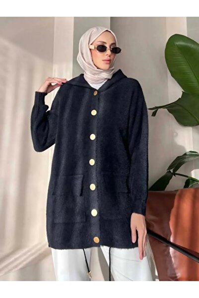 Bena Boutique Angora Siyah Hırka