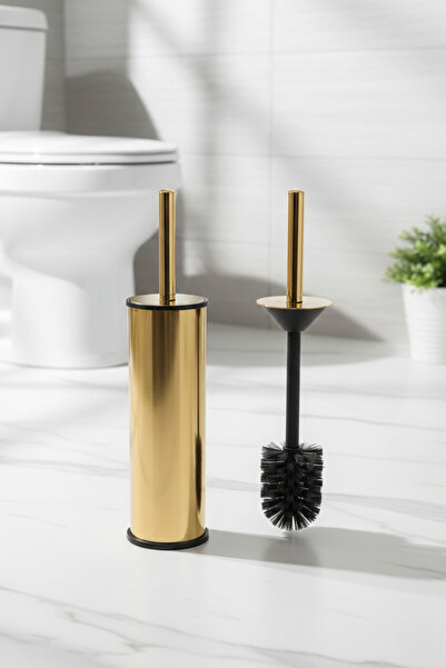 Bürke Луксозна златна тоалетна четка от неръждаема стомана Златна хигиенична ...