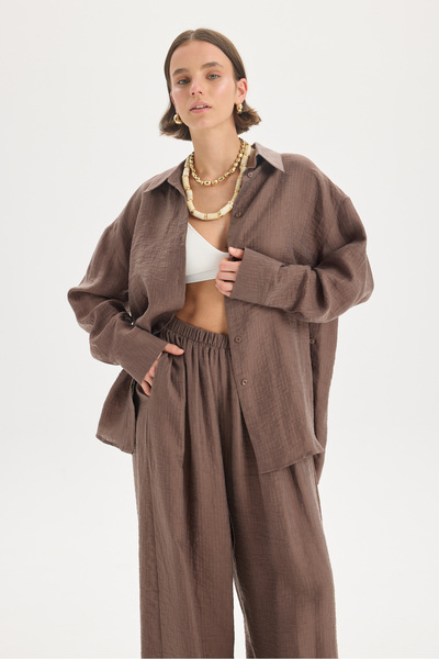 MAI STUDIOS CO. Hunter Rahat Kalıp Kahve Pantolon