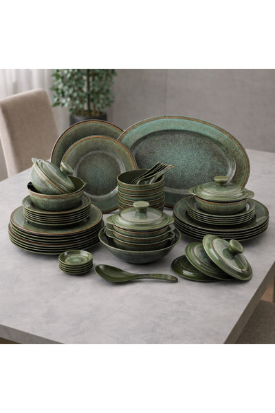 cc bin shihon Luxury 57-piece melamine dinnerware set – elegant and durable d...