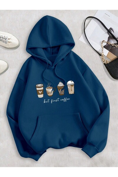 Generic Brand Sweatshirt Hooded Thick Fabric Brkalb Print (Women)