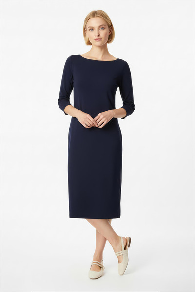 Perspective Lacivert Dinos Regular Fit Diz Altı Elbise