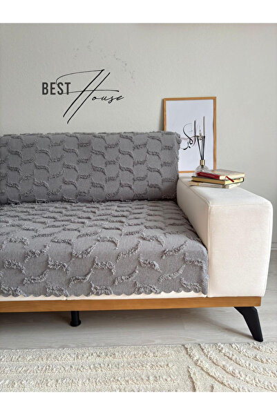 best house decor Chenille Delux Seat Cover for Sofa and Backrest 180X220 (Dar...