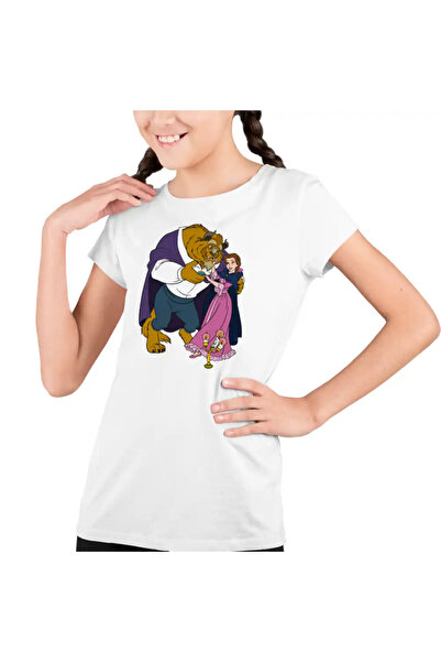 OEM Παιδικό T-shirt για κορίτσια με την Πεντάμορφη και το Τέρας