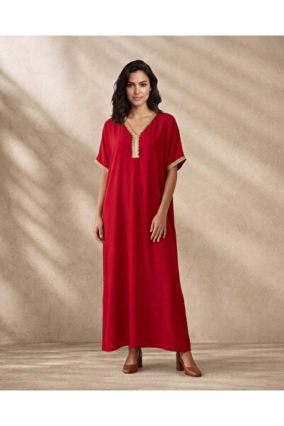 REDTAG Women Red Kaftan Nightgown
