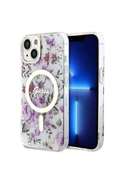 Guess Flower MagSafe Clear Case for iPhone 13/14/15 (6.1")