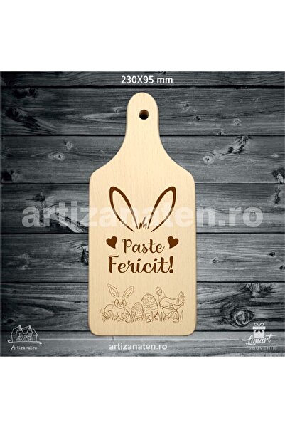 LimArt Personalized wooden chopping board, engraved, Happy Easter, 230 mm x 9...