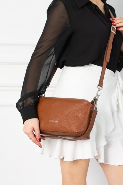 PIEL LINO Women's Genuine Leather Shoulder and Crossbody Bag Pl037-D Taba