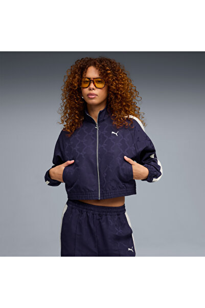 Puma T7 Jacquarded Kadın Mor Ceket