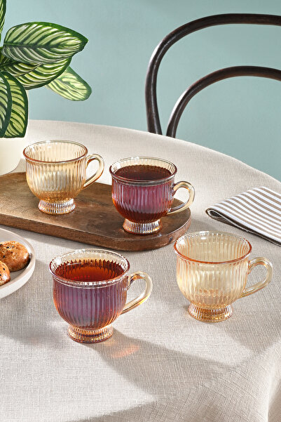 Karaca Maya 4 Kişilik Cam Çay Fincan Seti 200 ml