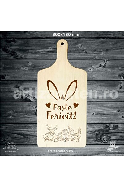 LimArt Personalized wooden chopping board, engraved, Happy Easter, 300 mm x 1...