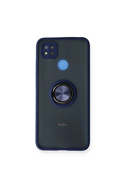 eco port غطاء سيليكون مونتريال مع حلقة لـ Redmi 9c - أزرق داكن