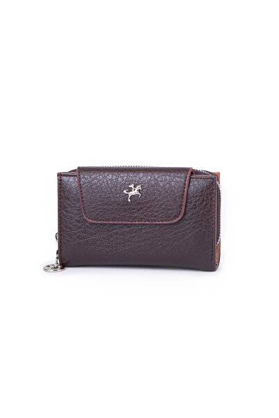 Nas Bag Women's Medium Size Multi-Card Holder and Coin Compartment Brown Vict...