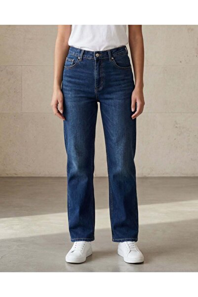 REDTAG Women Blue Plain Straight Jeans