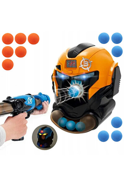 Velixo Foam Ball Toy Set with Robot Target, LCD Display, Lights and Sounds, I...