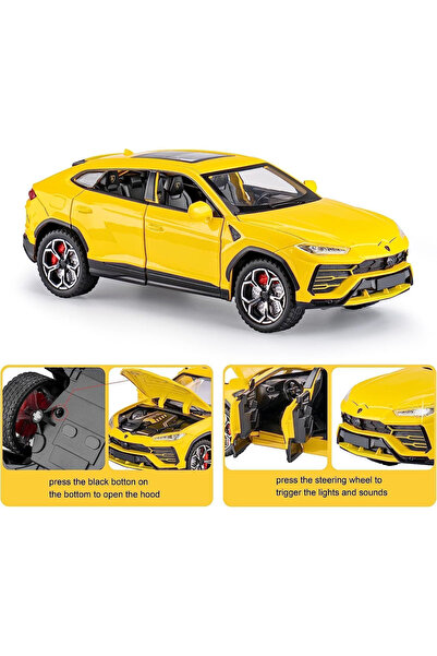 DmarQa 1:24 Scale Diecast SUV Model Car with Sound & LED Lights